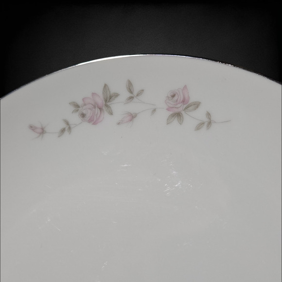 1960s Noritake Bellemead Salad Plates Set of 4 Floral Porcelain with Silver Trim - Picture 6 of 11